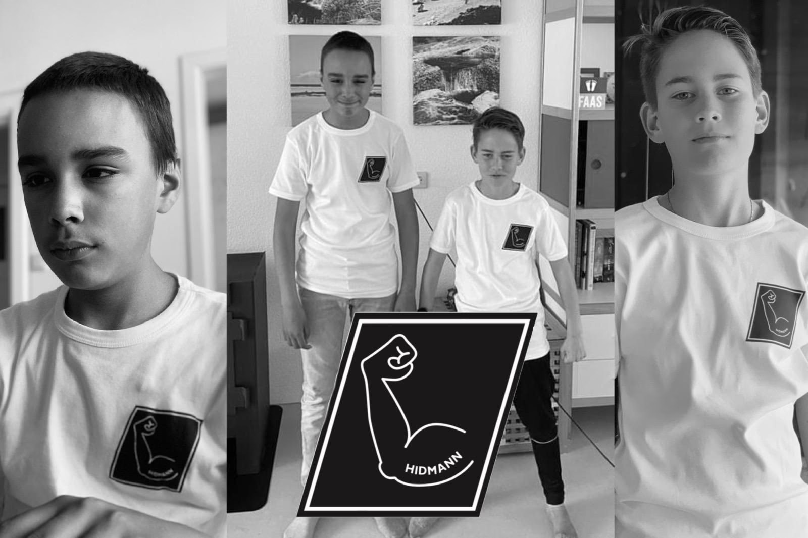 Hidmann T-shirt shoot - op 11-jarige leeftijd - Gena Design project door Genairo Theis | webdesign Zwolle & AI video